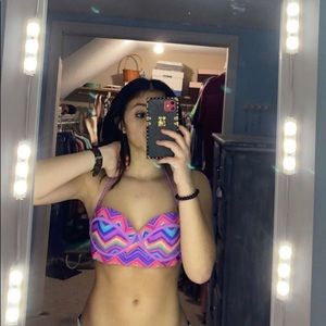 Underwire Striped Bikini Top